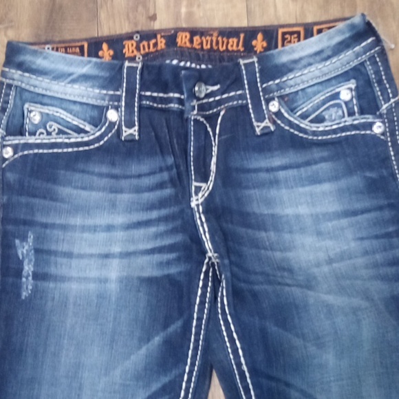 Rock Revival Women's 26 Bootcut Sasha Embellished Embroidered NWOT - Picture 6 of 13